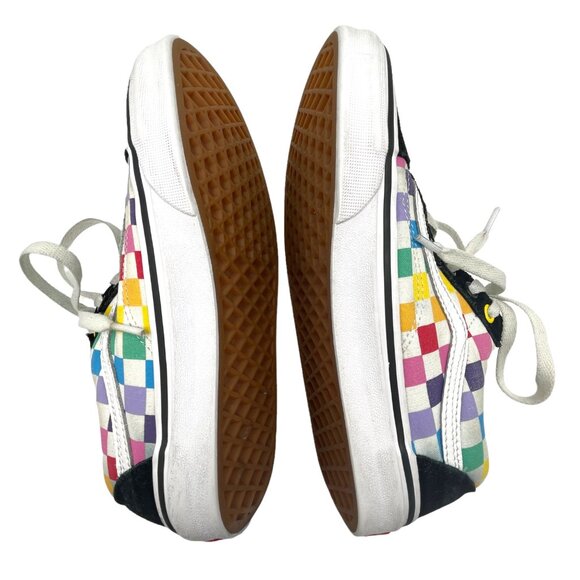 Vans Unisex Sneakers Off The Wall Rainbow Checkerboard Women's 6.5 Men's 5 - Picture 4 of 9